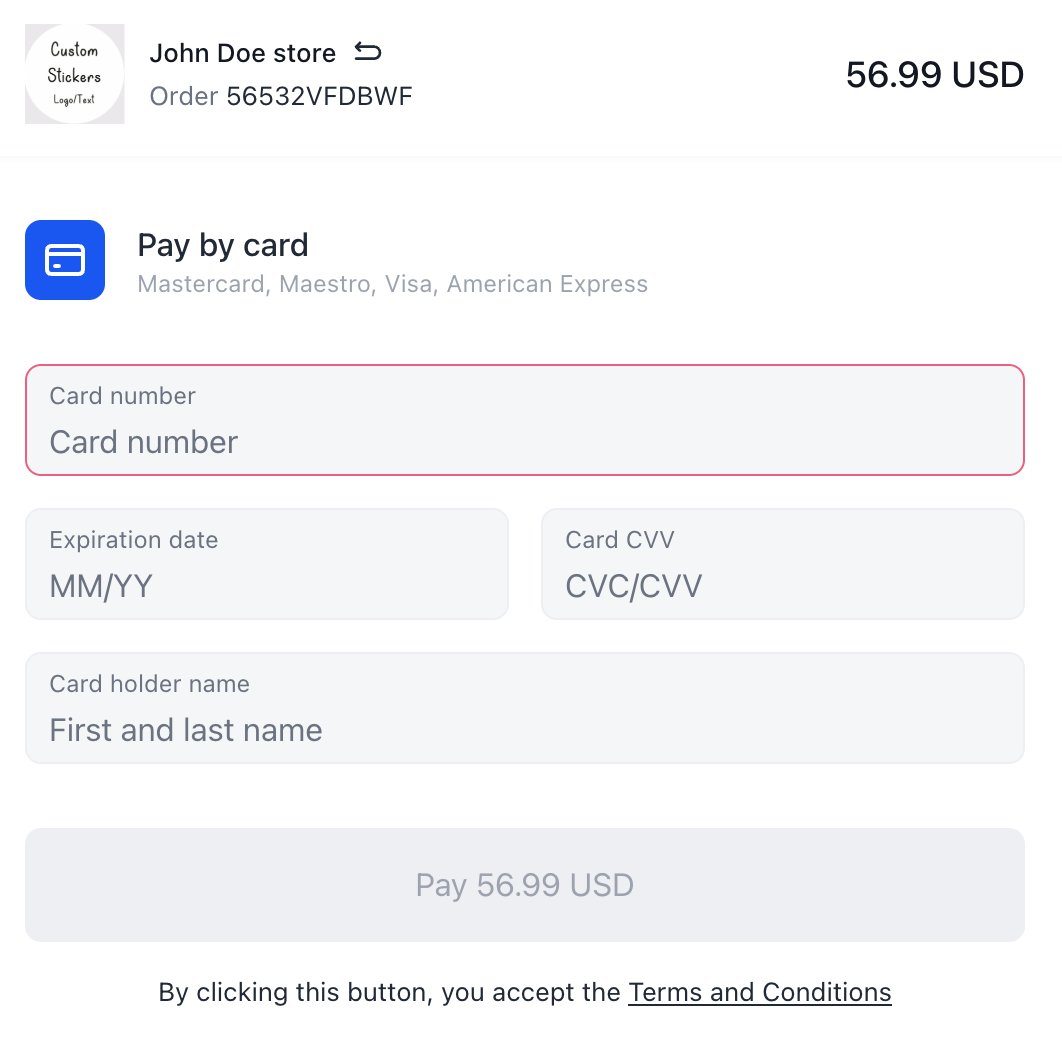 Less Payment Page